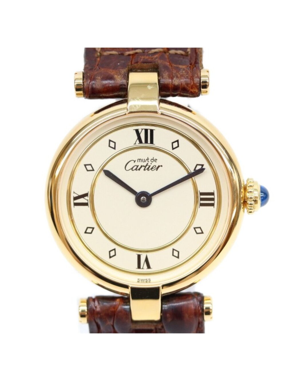 Cartier Must Vendome SM Vermeil Roman Dial Watch